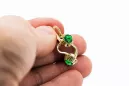 Vintage Earrings Emerald 14K Yellow gold vec027y